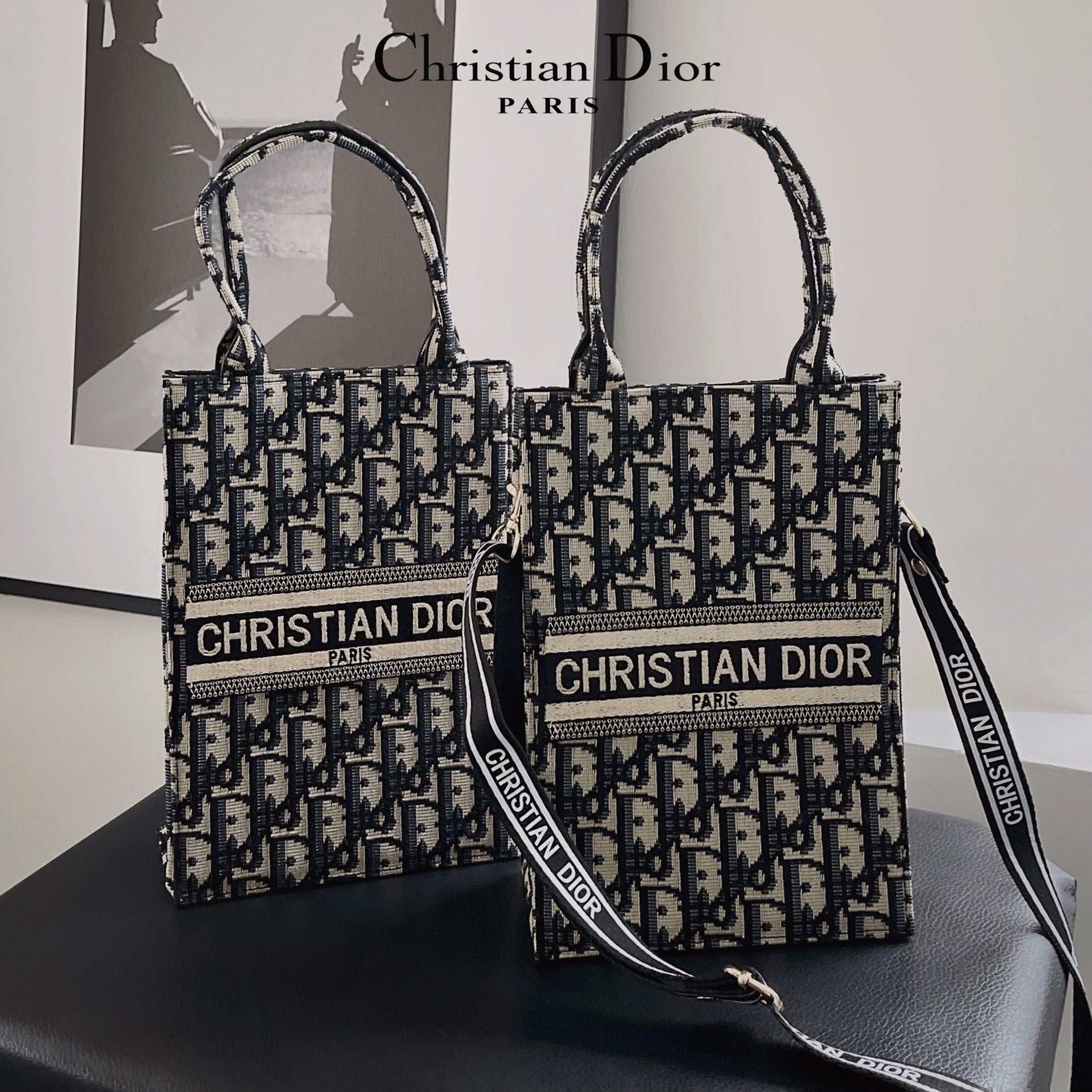 Classic Tote Bag With Crossbody Strap-1-2