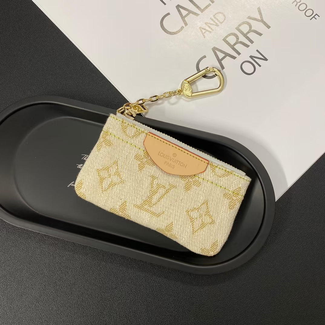 Luxury Monogram Coin Pouch – Stylish & Compact Keychain Wallets