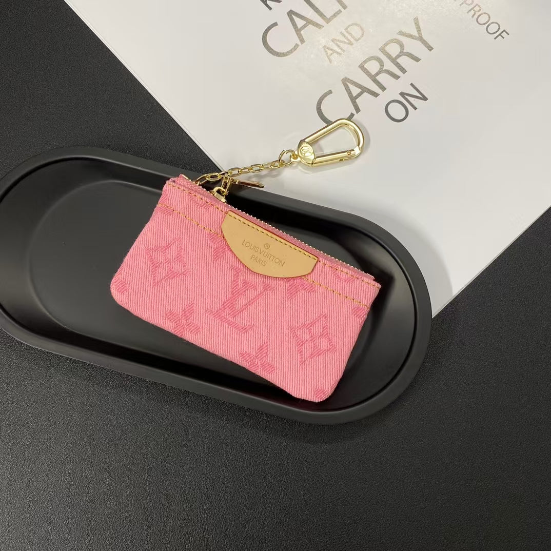 Luxury Monogram Coin Pouch – Stylish & Compact Keychain Wallets