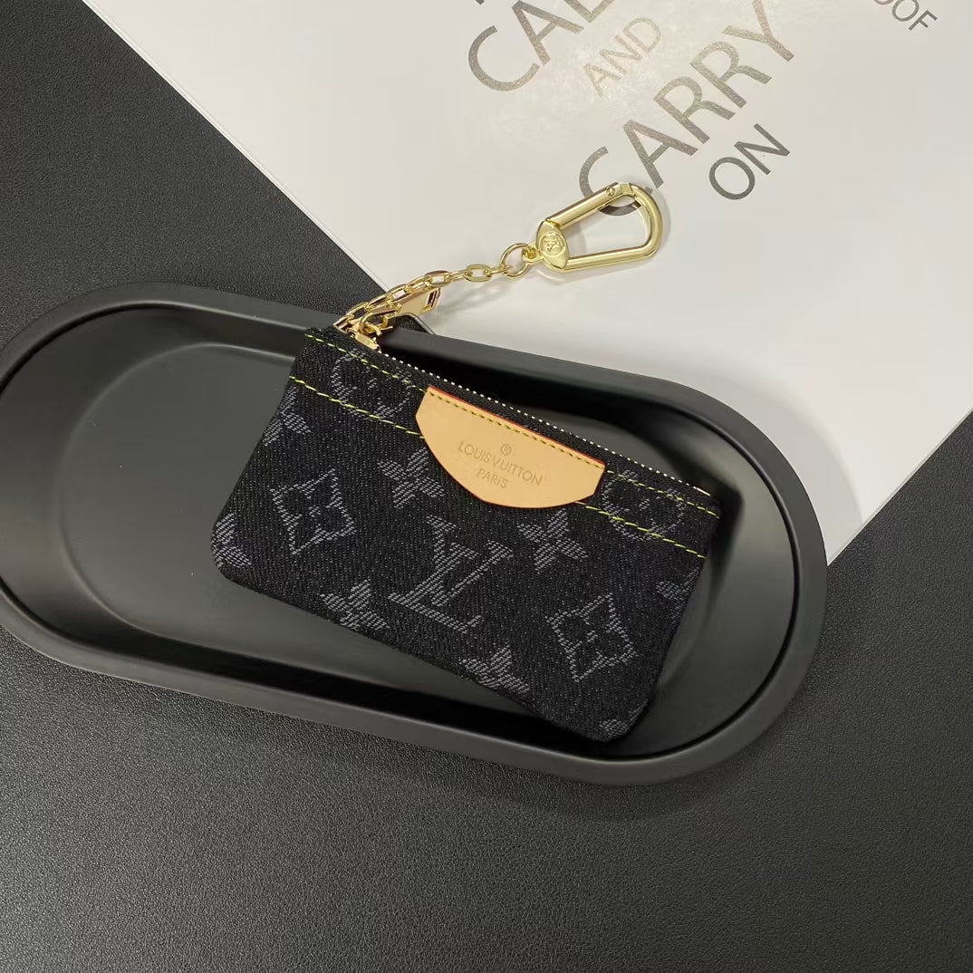 Luxury Monogram Coin Pouch – Stylish & Compact Keychain Wallets