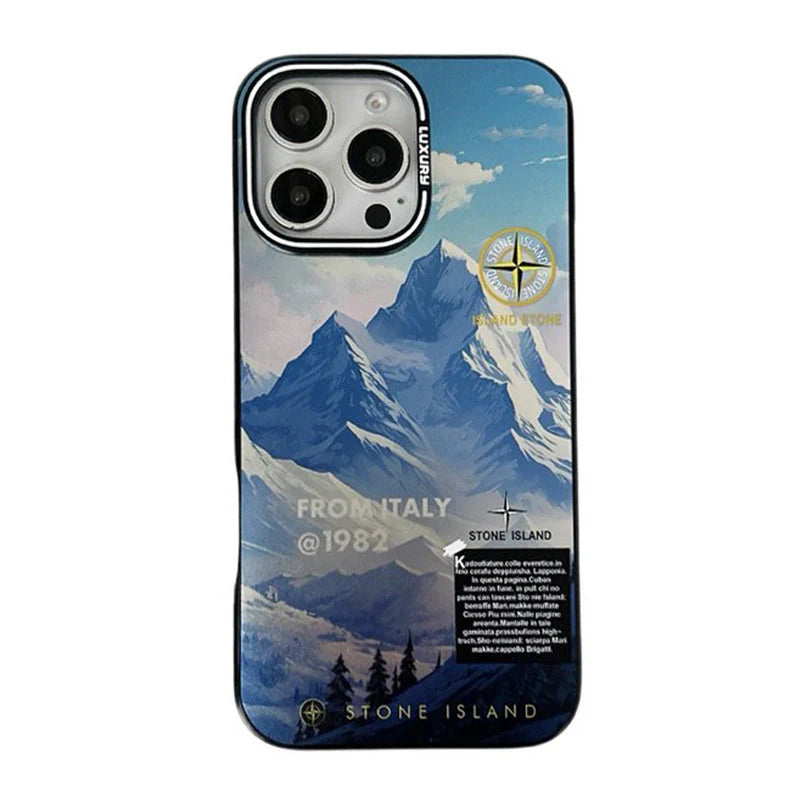 Stone Black & Blue iPhone Case