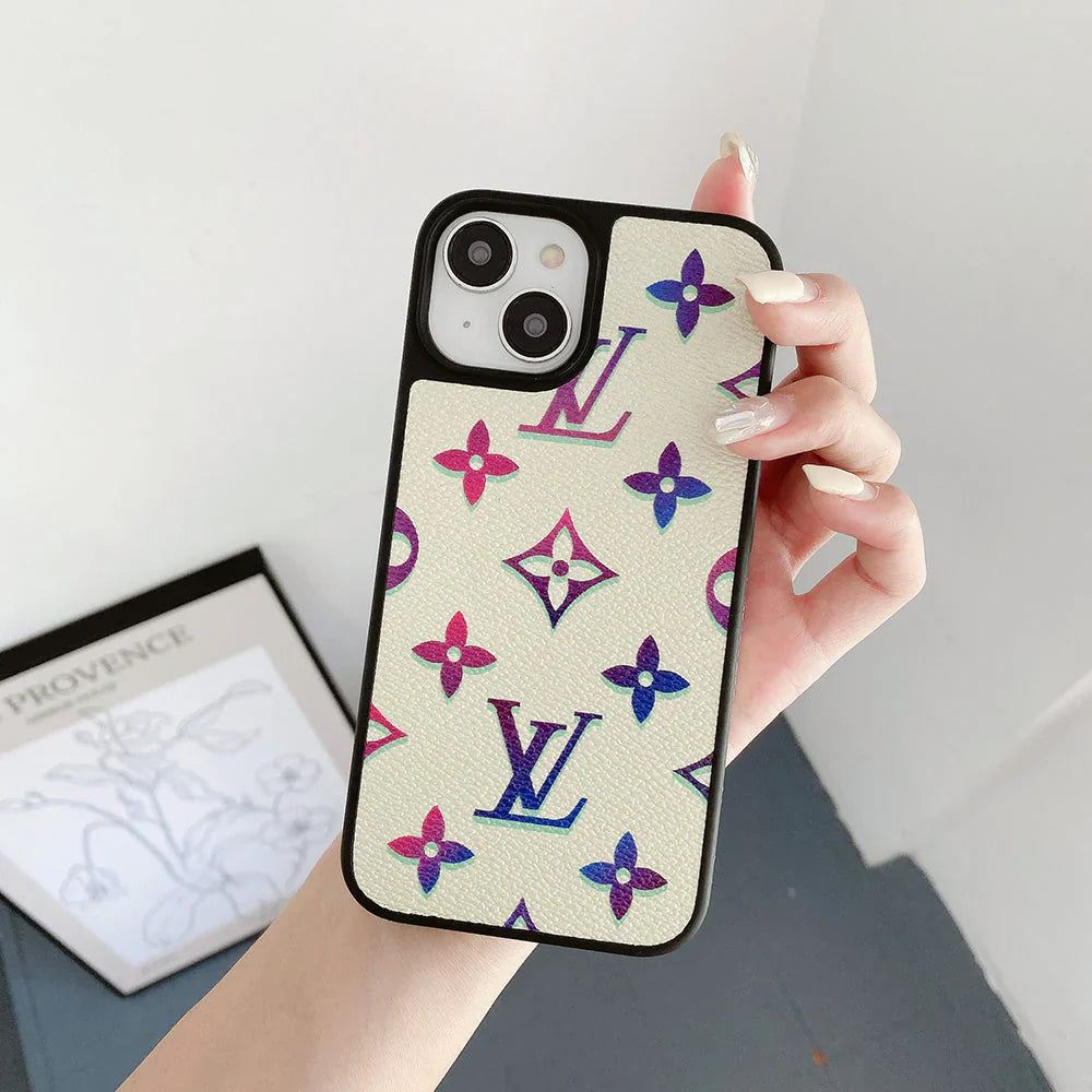 Lou Color Leather iPhone Case