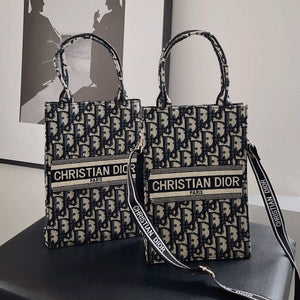 Classic Tote Bag With Crossbody Strap-1-2