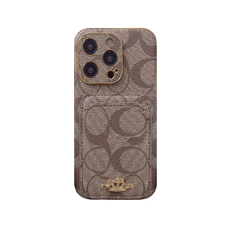 Coach iPhone Case With Card Holder Black -KB241651