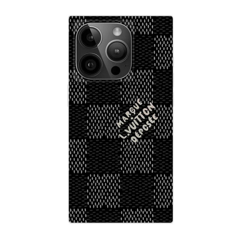 Lou Black & White Sqaure iPhone Case