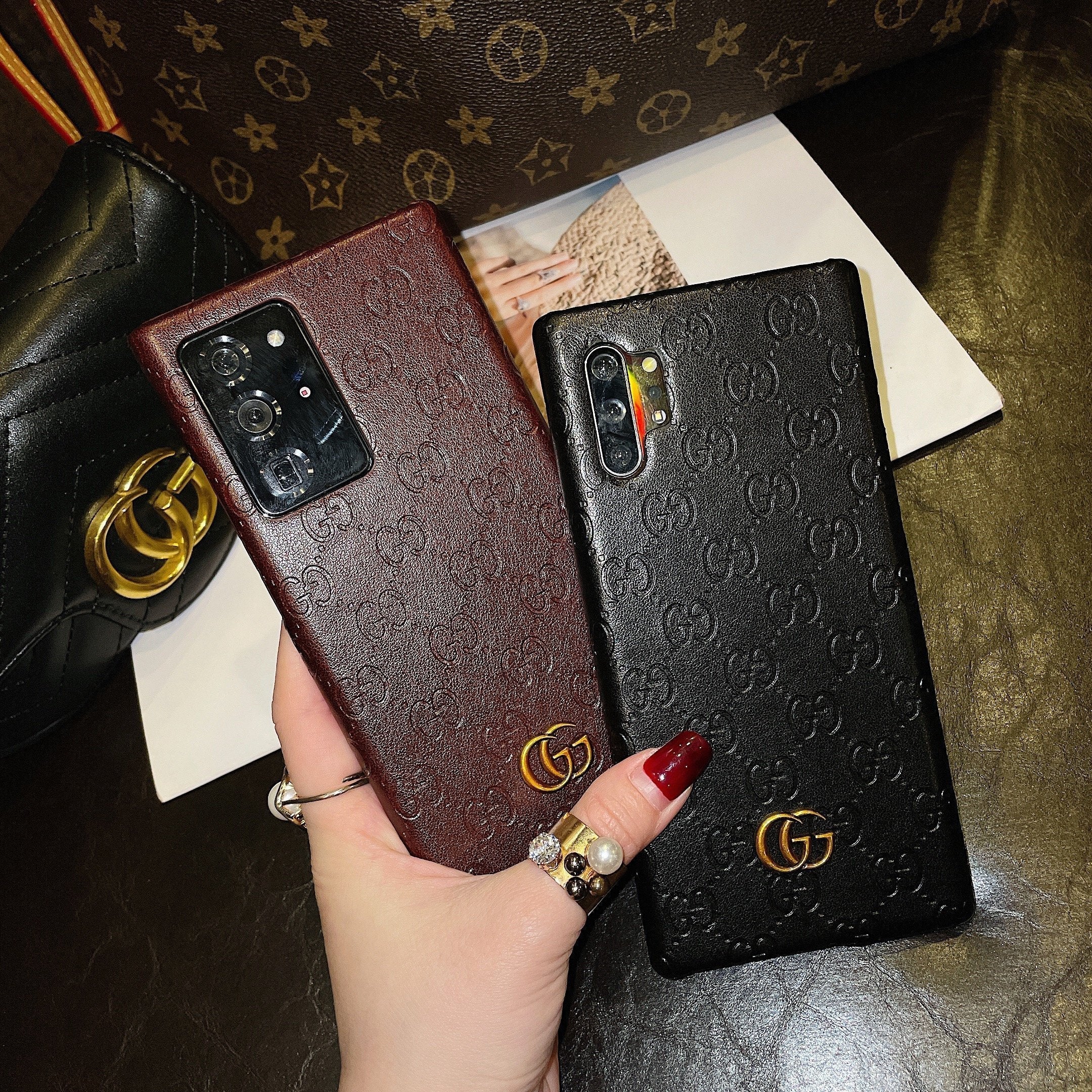 Leather Printed Galaxy Case For Samsung