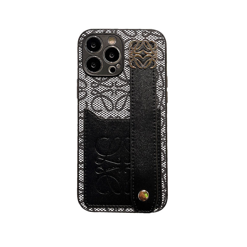 Leather Loewe iPhone Case Black-HDK231201