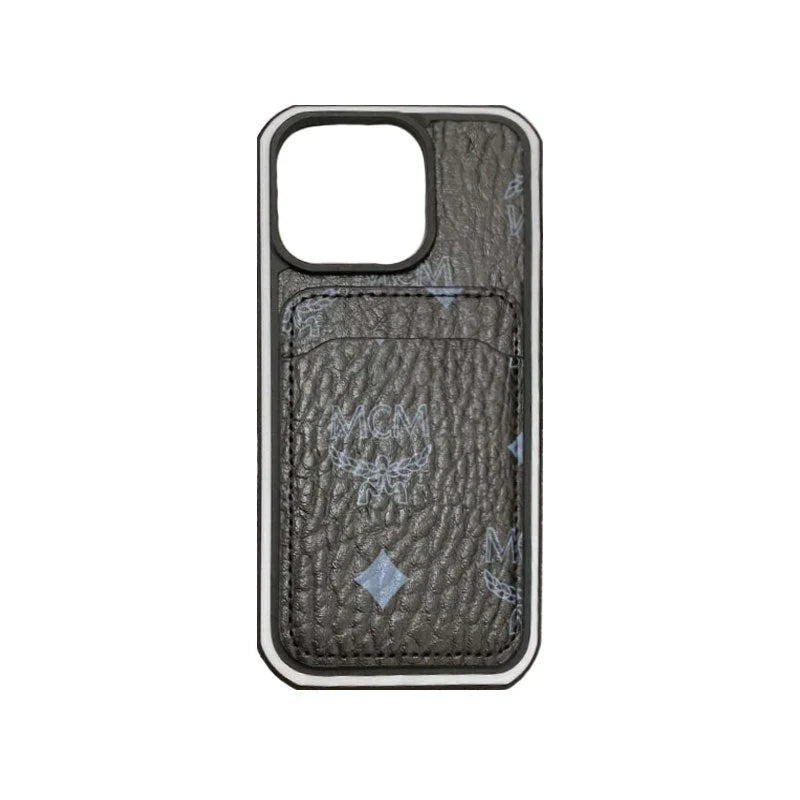 MCM iPhone Case With Card Holder Yellow-MCK240603
