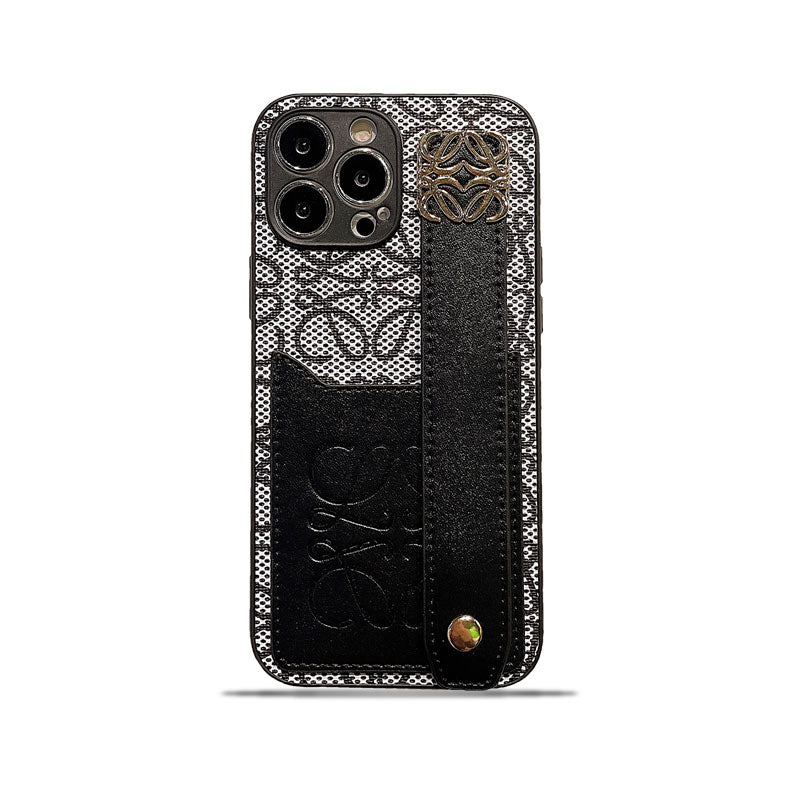 Leather Loewe iPhone Case Black-HDK231201