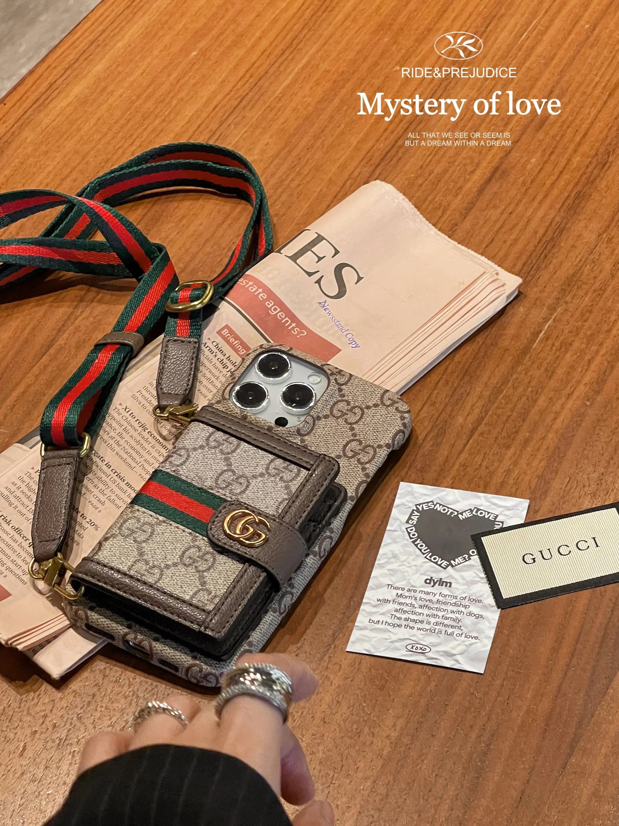 GG Card Bag Crossbody iPhone Case