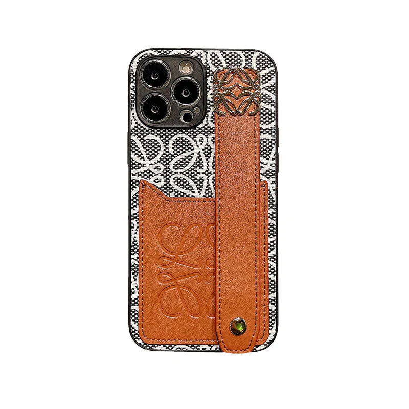 Leather Loewe iPhone Case Black-HDK231201