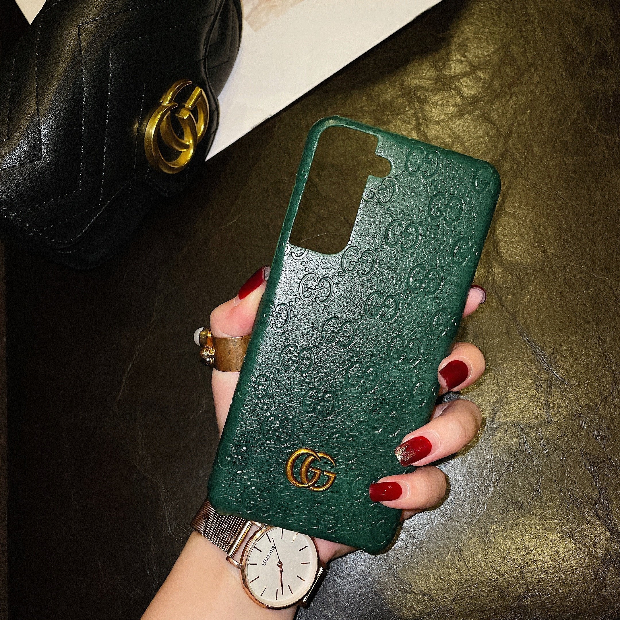 Leather Printed Galaxy Case For Samsung