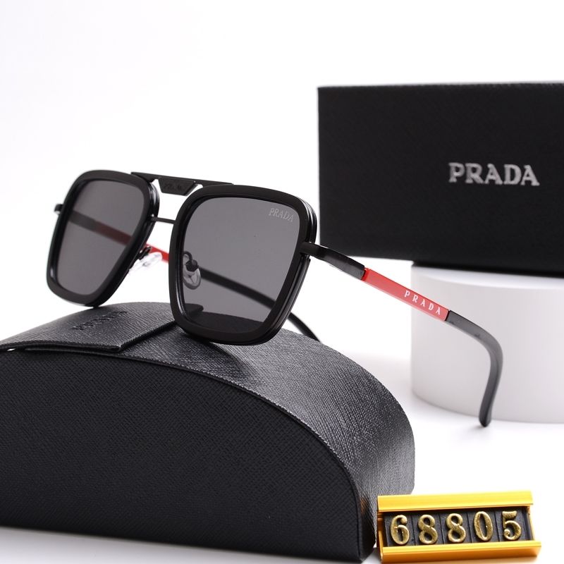 Unisex Double Bridge Metal Square Sunglasses 68805s