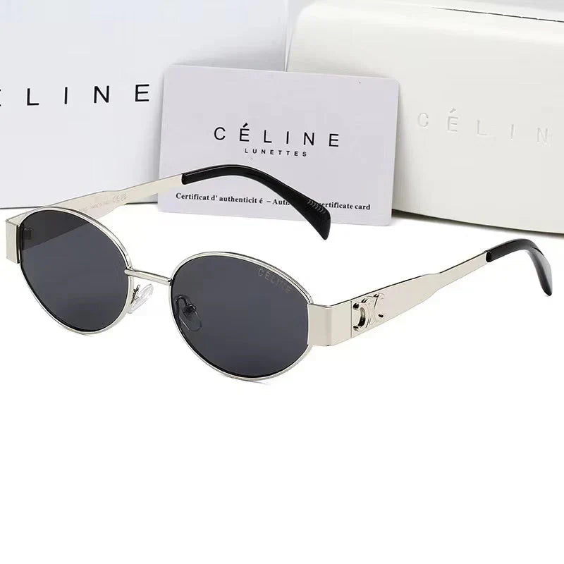 Oval-frametone METAL SUNGLASSESs