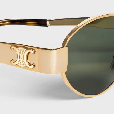 Oval-frametone METAL SUNGLASSESs