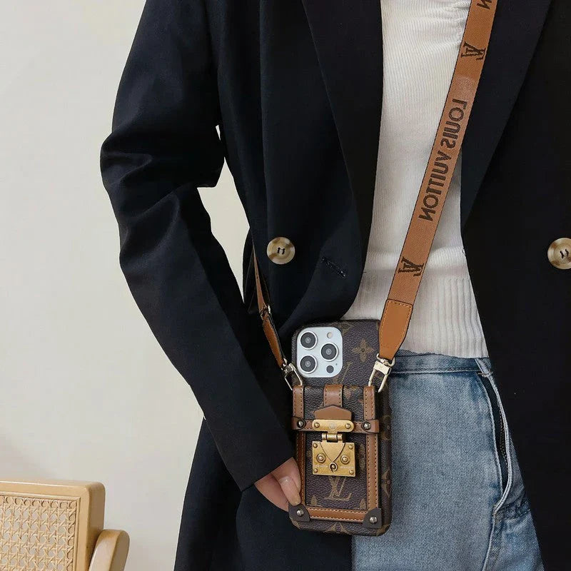 Lou GG Card Holder Chain iPhone Case
