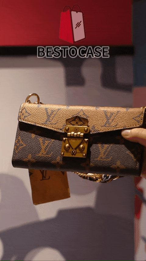 Letter Holster Scarf Chain Wallet Case For iPhone&Samsung S23U/S24U/S25U