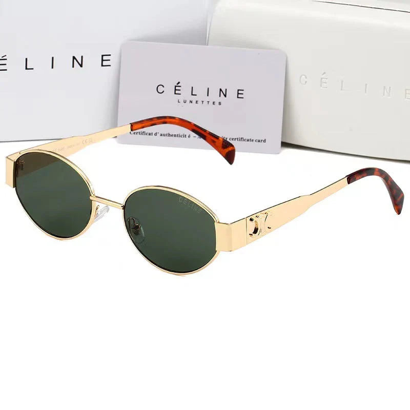 Oval-frametone METAL SUNGLASSESs