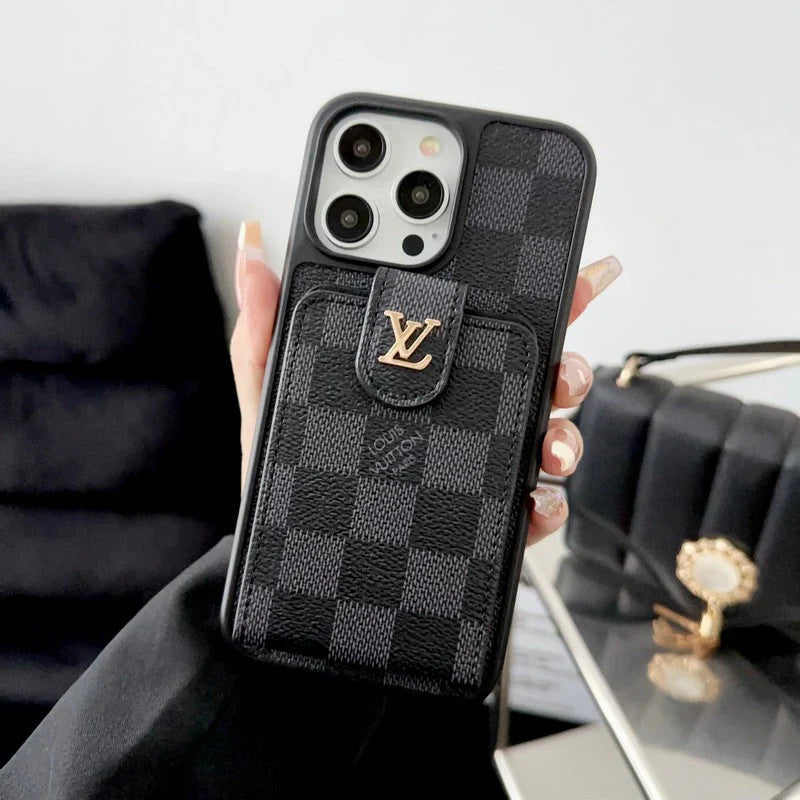 Lou Black & White Card Bag iPhone Case