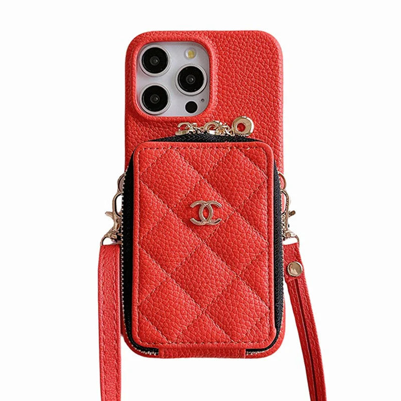 CC Card Bag Color Chain iPhone Case