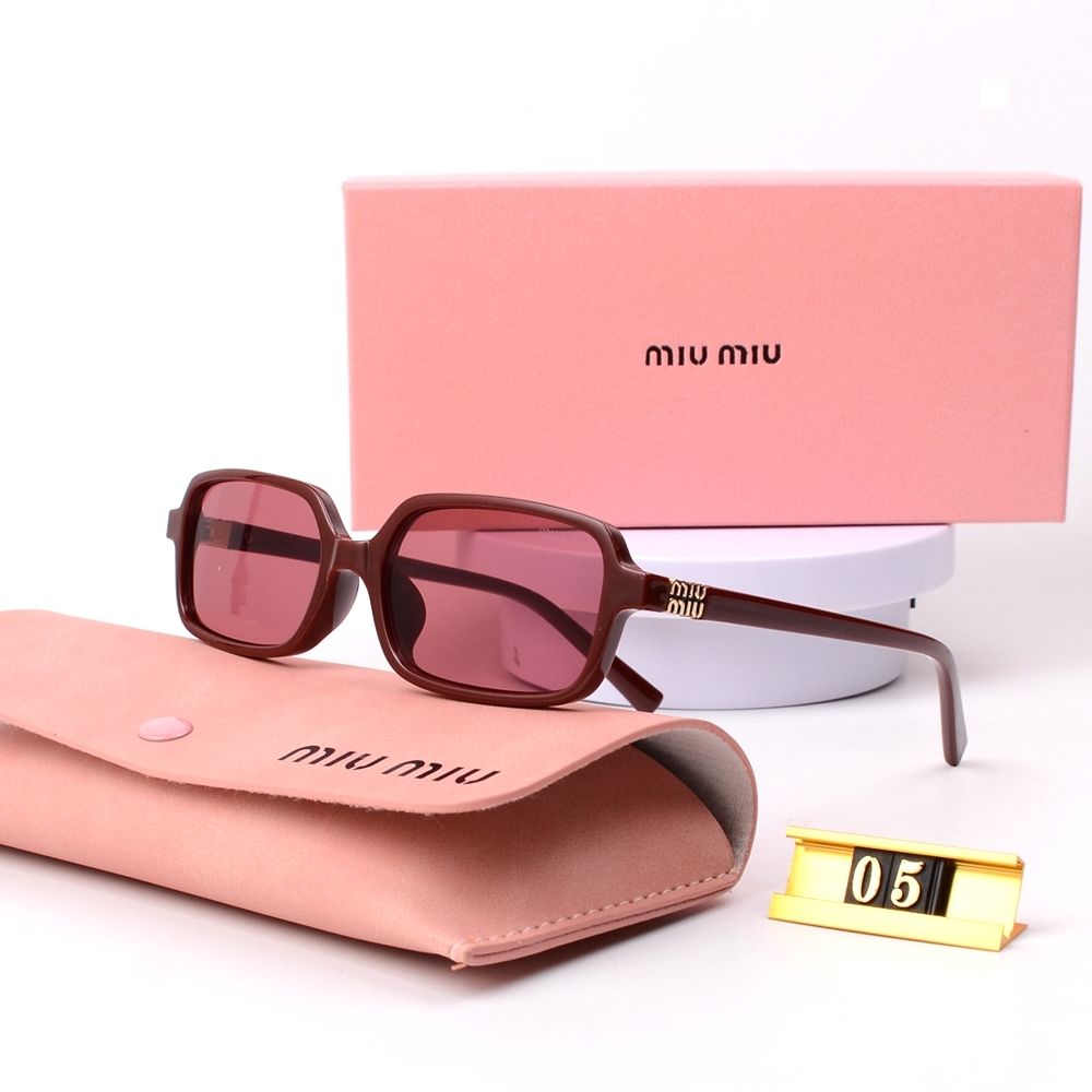 6Leopard Print Square Frame Retro Glasses & Sunglasses-s